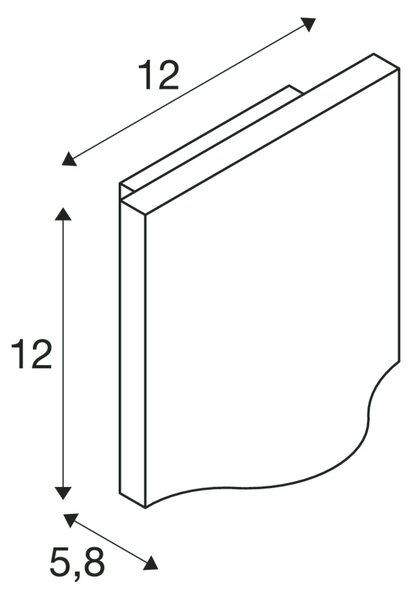 SLV 1002503 Vilua, venkovní nástěnné svítidlo, LED 8,3W 3000K, 12x12cm, IP54
