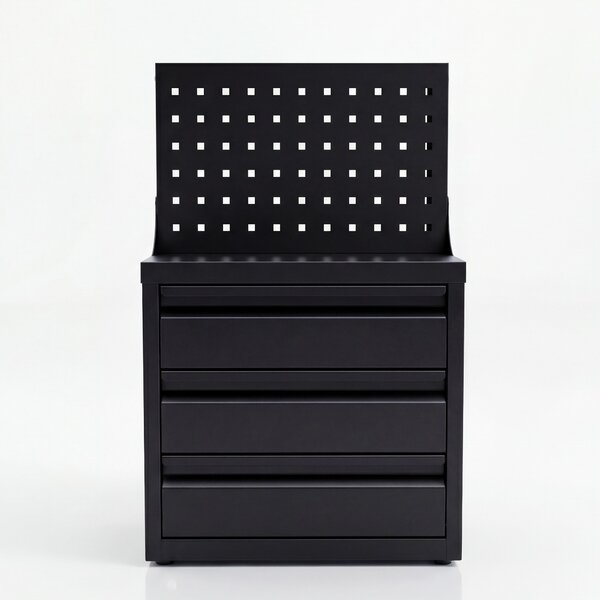 Organizér s perforovanou tabulí a zásuvkami 660 x 400 x 300 mm