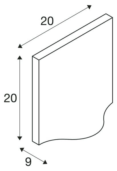SLV 1002504 Vilua, venkovní nástěnné svítidlo, LED 16W 3000K, 20x20cm, IP54
