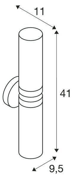 SLV 1002229 WL 106, nástěnné svítidlo do koupelny, 2x E14 max 40W, chrom, zdvojené sklo