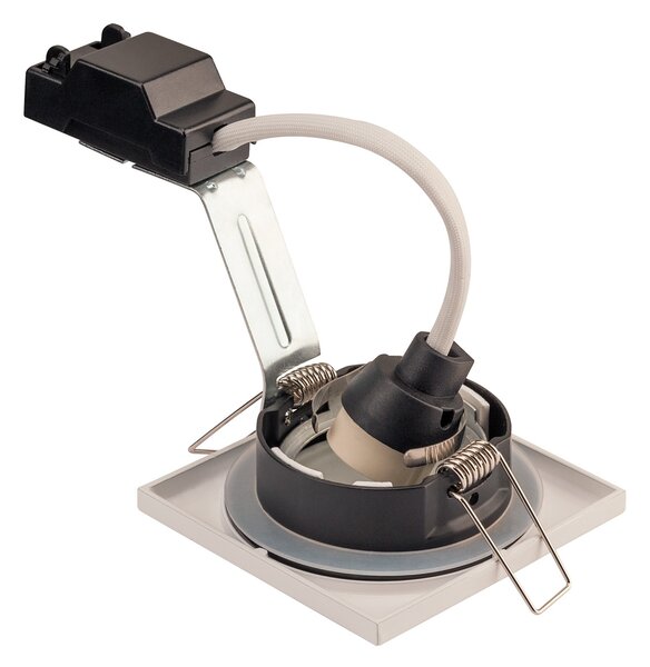 SLV 1001169 Dolix OUT, čtvercová venkovní bílá bodovka GU10 max. 50W, 8,8 x 8,8cm IP65