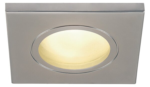 SLV 1001172 Dolix OUT, čtvercová venkovní matně chromová bodovka GU10 max. 50W, 8,8 x 8,8cm IP65