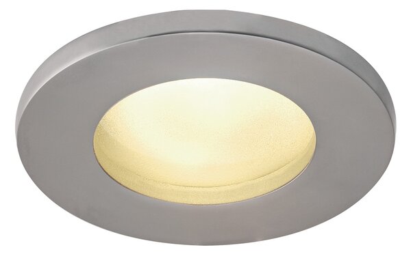 SLV 1001168 Dolix OUT, venkovní matně chromová zápustná bodovka GU10 max. 50W, průměr 8,2cm, IP65