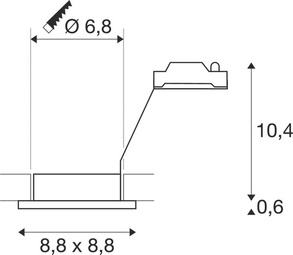 SLV 1001169 Dolix OUT, čtvercová venkovní bílá bodovka GU10 max. 50W, 8,8 x 8,8cm IP65