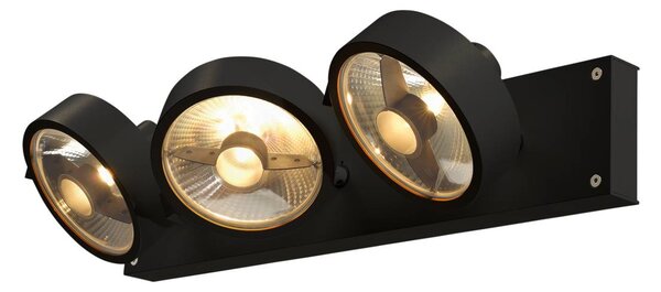 SLV 1000704 Kalu, stropní otočná bodovka 3xGU10, černá, délka 45cm