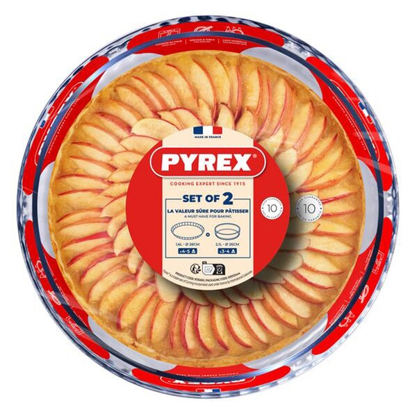 Sada skleněných forem PYREX 26cm a 28cm