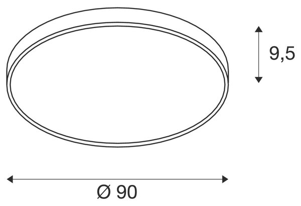 SLV 1001880 Medo 90 CORONA, kulaté šedé stropní svítidlo s efektem korony 78W LED 3000/4000K, stmívatelné, průměr 90cm