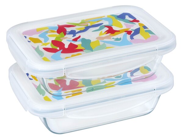 Sada skleněných dóz s víčkem PYREX 2x800ml