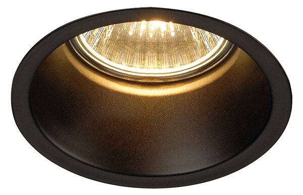 SLV 112910 Horn GU10, zápustná bodovka do podhledu, 1x50W, 230V, černá, prům. 8,3cm