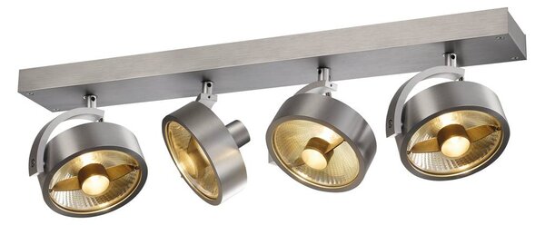SLV 1002025 Kalu, stropní otočná bodovka 4xGU10, kartáčovaný hliník, délka 60cm