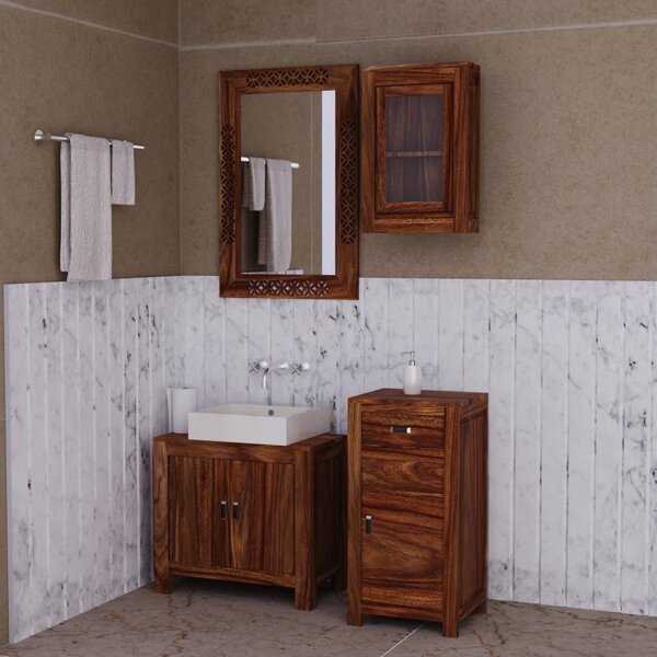 Skříňka pod umyvadlo Nela 65x60x35 z indického masivu palisandr