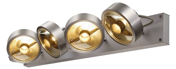 SLV 1002025 Kalu, stropní otočná bodovka 4xGU10, kartáčovaný hliník, délka 60cm