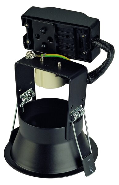 SLV 112910 Horn GU10, zápustná bodovka do podhledu, 1x50W, 230V, černá, prům. 8,3cm