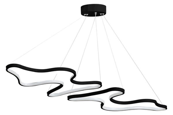 LED Lustr na lanku DUPLE ARTISAN LED/80W/230V 6500K černá