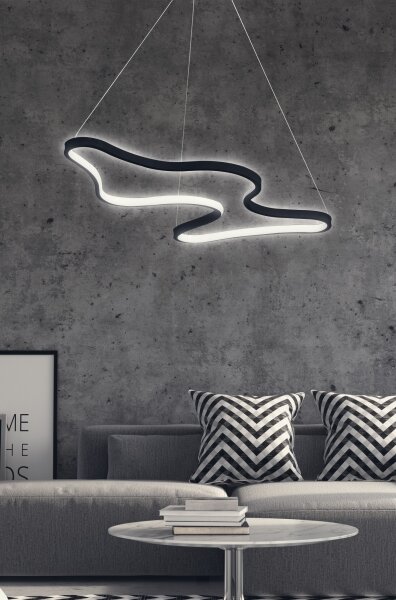 LED Lustr na lanku ARTISAN LED/36W/230V 6500K černá