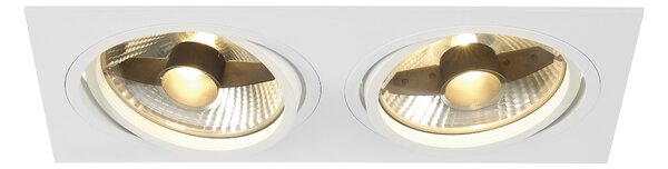 SLV 113841 New Tria 150, bílá zápustná bodovka, 2x75W GU10 ES111, 16,5x31,5cm