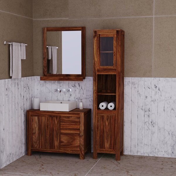 Skříňka pod umyvadlo Gani 90x70x45 z indického masivu palisandr