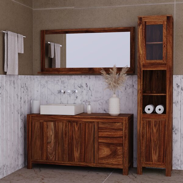 Skříňka pod umyvadlo Gani 130x70x45 z indického masivu palisandr