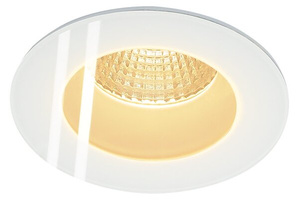 SLV 114441 Patta-F, zápuštěná bodovka IP 65, 12W LED 3000K, bílá, prům.8,3cm