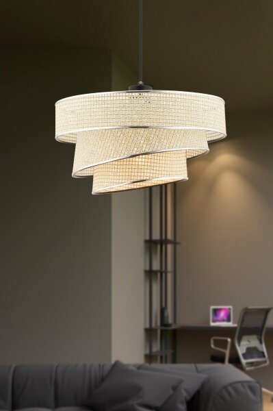 Lustr na lanku COUPER 1xE27/60W/230V krémová/lesklý chrom