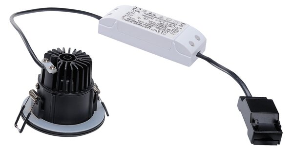 SLV 114440 Patta-F, zápuštěná bodovka IP 65, 12W LED 3000K, černá, prům.8,3cm