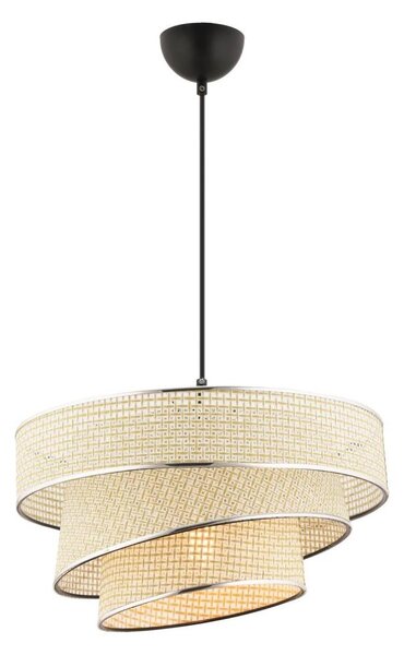 Lustr na lanku COUPER 1xE27/60W/230V krémová/lesklý chrom
