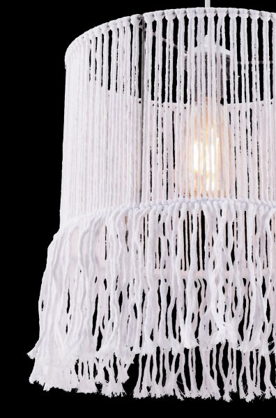 Lustr na lanku NESS MACRAME 1xE27/40W/230V bílá