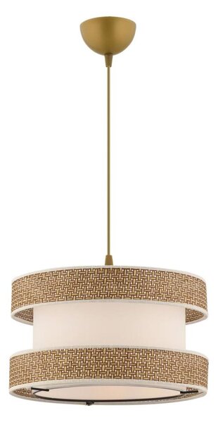 Lustr na lanku HALO 1xE27/60W/230V krémová/béžová