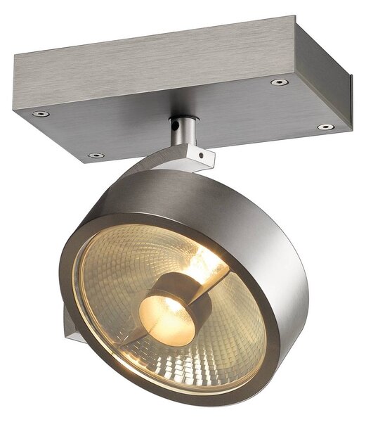 SLV 147306 Kalu, stropní otočná bodovka 1xGU10, kartáčovaný hliník, délka 15cm