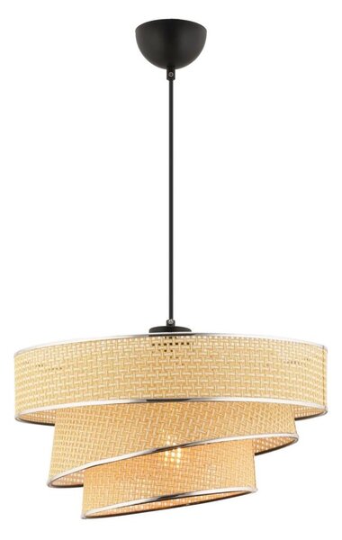 Lustr na lanku COUPER 1xE27/60W/230V béžová/lesklý chrom