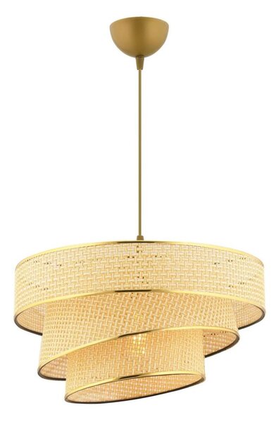 Lustr na lanku COUPER 1xE27/60W/230V béžová/zlatá
