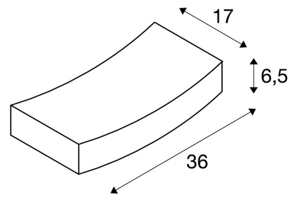 SLV 148012 Plastra 102, nástěnné sádrové svítidlo, 1x100W R7s, délka 36cm