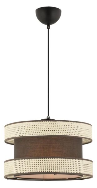 Lustr na lanku HALO 1xE27/60W/230V hnědá/krémová