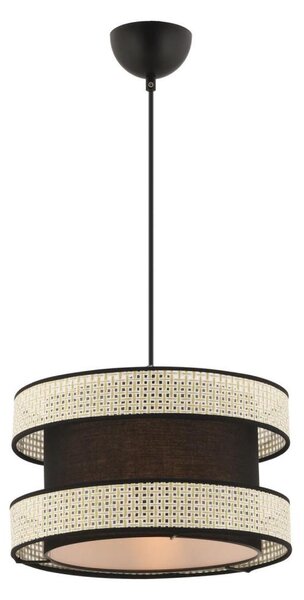 Lustr na lanku HALO 1xE27/60W/230V černá/krémová
