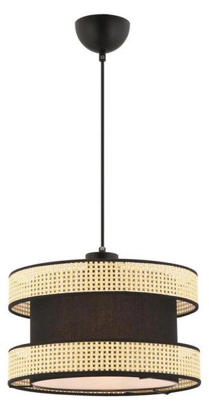 Lustr na lanku HALO 1xE27/60W/230V černá/béžová