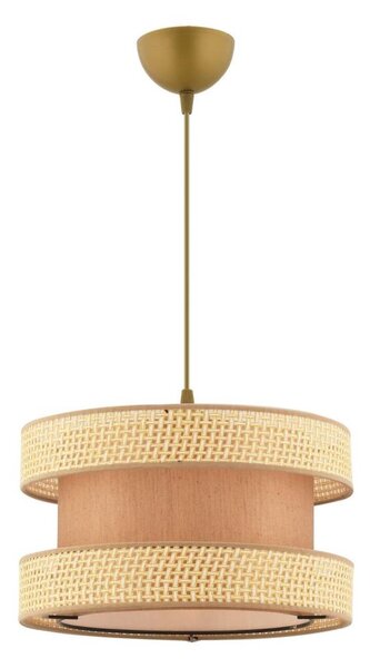 Lustr na lanku HALO 1xE27/60W/230V hnědá/béžová