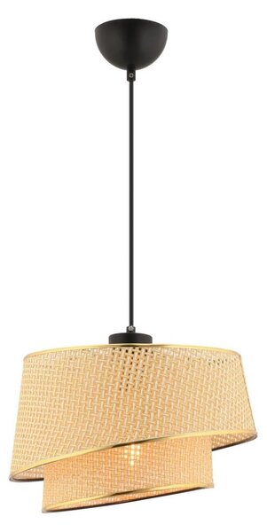 Lustr na lanku BARETTE 1xE27/60W/230V hnědá/zlatá