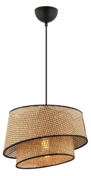 Lustr na lanku BARETTE 1xE27/60W/230V hnědá/černá