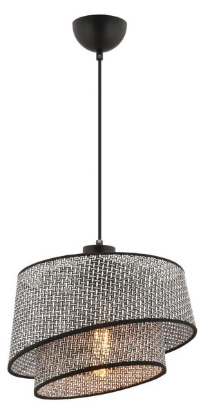 Lustr na lanku BARETTE 1xE27/60W/230V šedá/černá