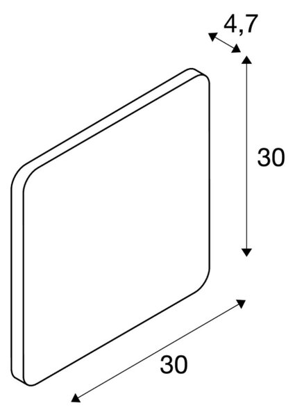 SLV 148019 Plastra Square, nástěnné sádrové svítidlo , LED 9W 3000K rozměr 30x30cm