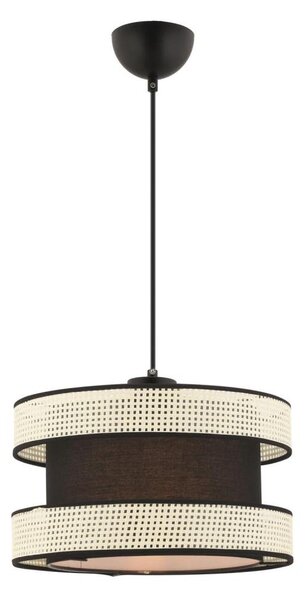Lustr na lanku HALO 1xE27/60W/230V černá/krémová