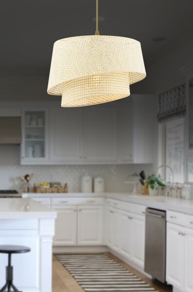Lustr na lanku BARETTE 1xE27/60W/230V krémová