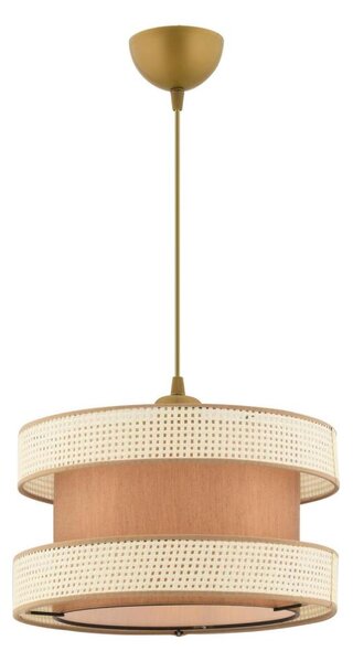 Lustr na lanku HALO 1xE27/60W/230V hnědá/krémová