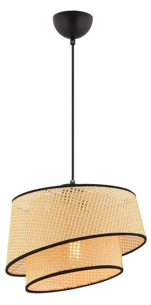 Lustr na lanku BARETTE 1xE27/60W/230V béžová/černá