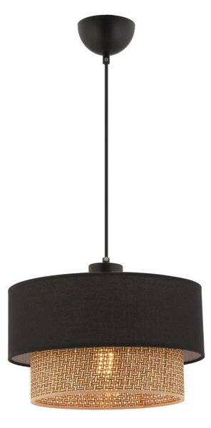 Lustr na lanku ECHO 1xE27/60W/230V černá/hnědá