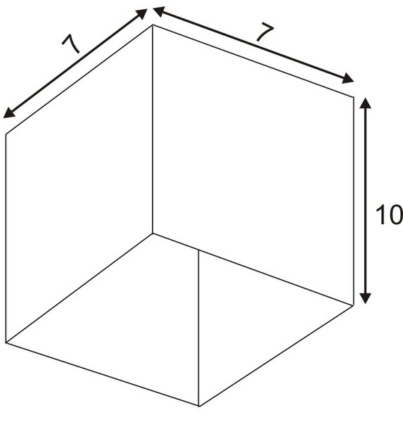 SLV 151514 Altra Dice CL-1, hranaté stropní svítidlo v stříbrnošedé/černé úpravě, 1x35W, 7x7cm