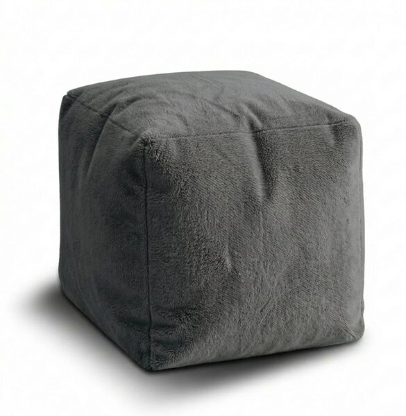 Sablio Taburet Cube SOFTY - Graphite - 40x40x40 cm