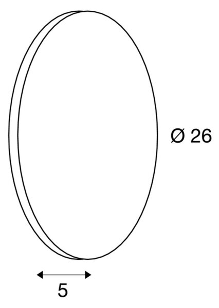 SLV 148091 Plastra Round, nástěnné sádrové svítidlo , LED 7,4W 3000K průměr 26cm