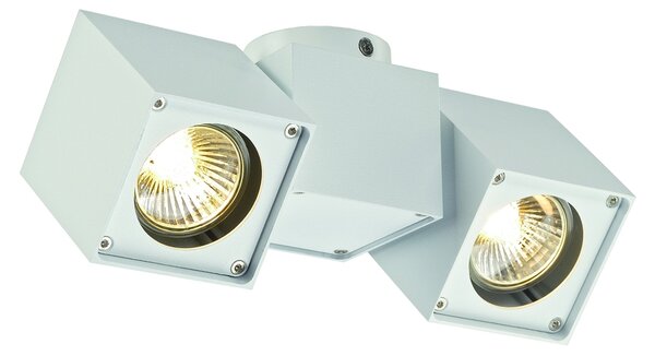 SLV 151531 Altra Dice spot-2, hranaté stropní svítidlo s nastavitelným směrem svícení v bílé úpravě, 2x35W, 22x7cm