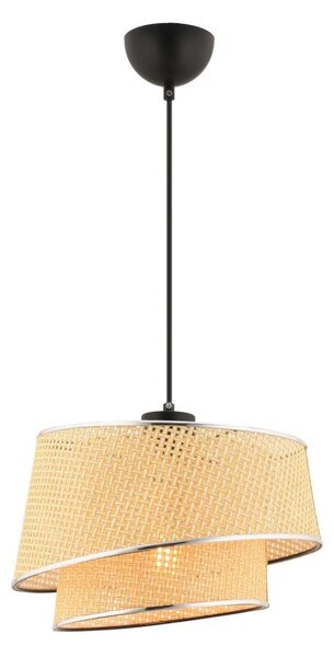 Lustr na lanku BARETTE 1xE27/60W/230V béžová/lesklý chrom